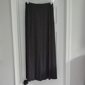 Chico's Black and Gray Maxi Skirt